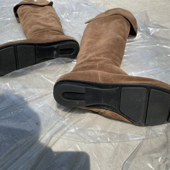 Calvin Klein Suede Knee-High/ Over-Knee Boots - Picture 4 of 5